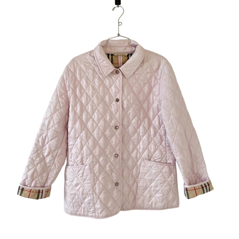 BURBERRY Pink quilted jacket size M (made in England)